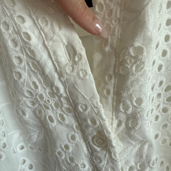 Zara White Eyelet Wrap Sundress with pockets - Picture 9 of 10
